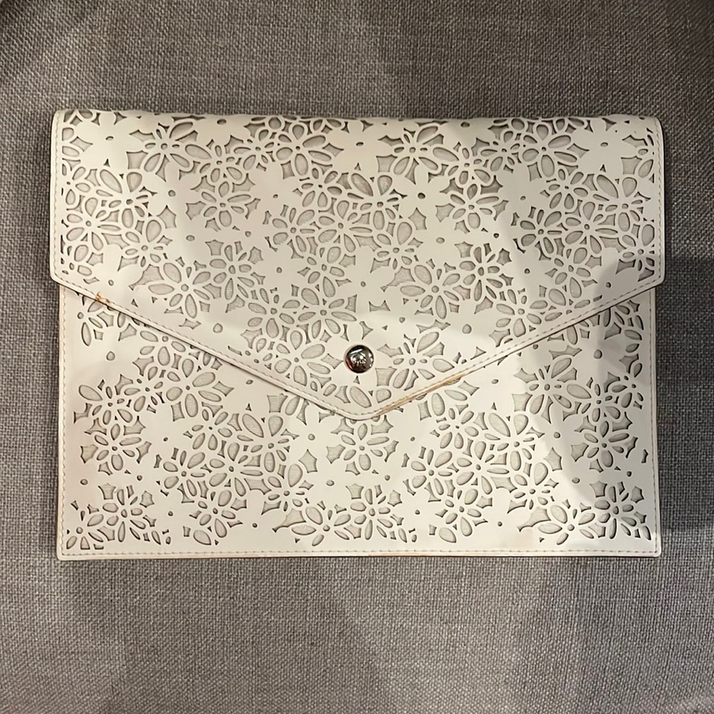 Kate Spade floral lace envelope clutch